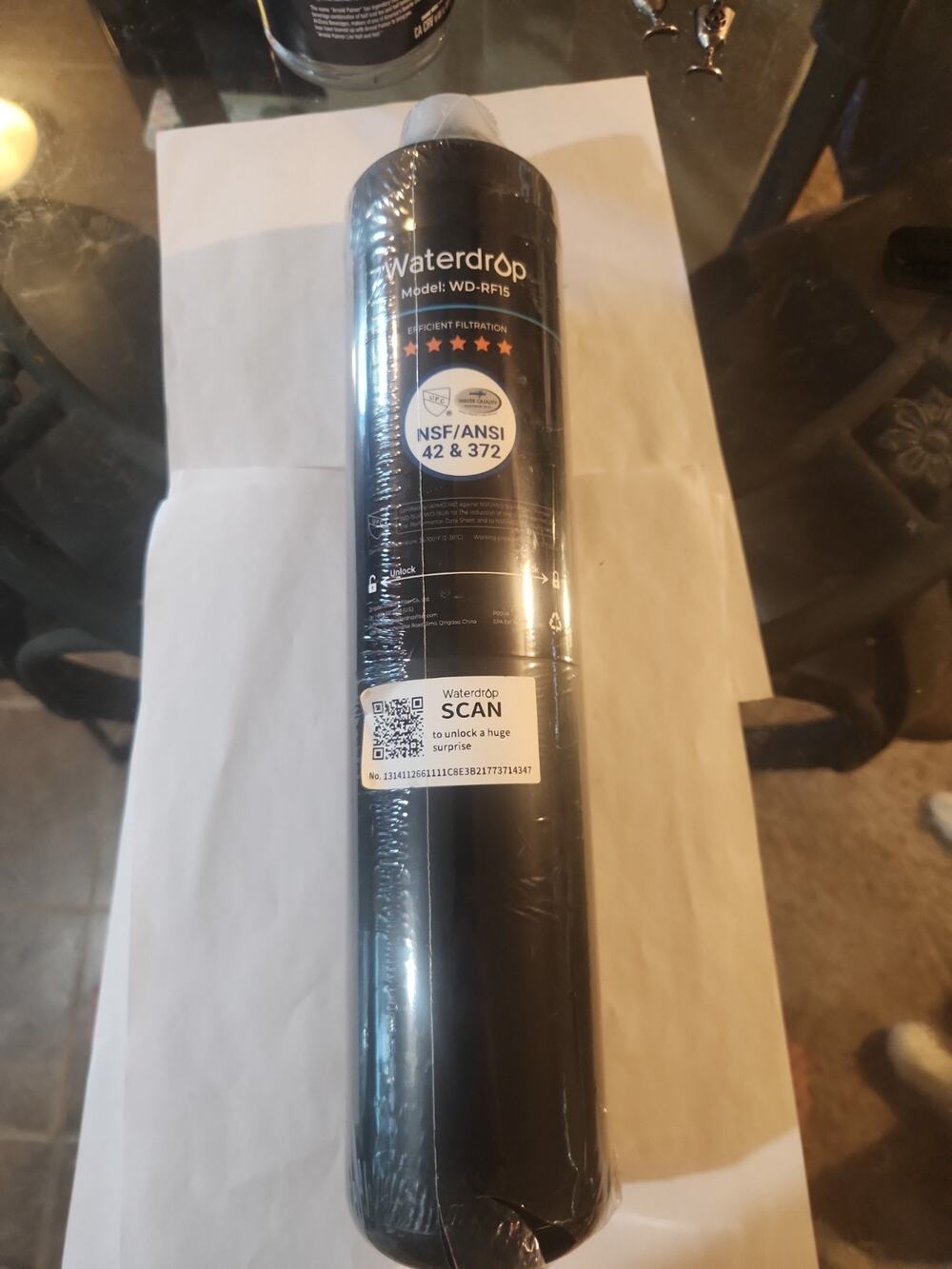 Waterdrop RF15 Water Filter, 16000 Gallons High Capacity